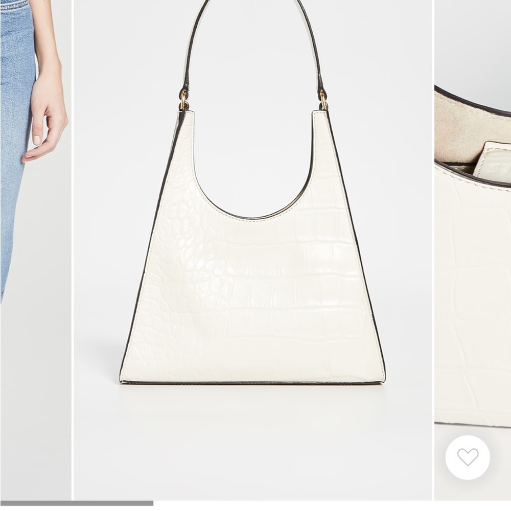 Staud Rey bag white Croc-Embossed Tote Bag